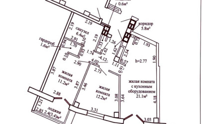 Купить 3-комнатную квартиру, Гродно, Воинов-Интернационалистов, 16А. Фото 15