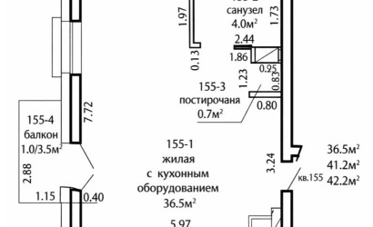 Купить 1-комнатную квартиру, Минск, Виталия Цвирко, 65 (Советский район). Фото 46