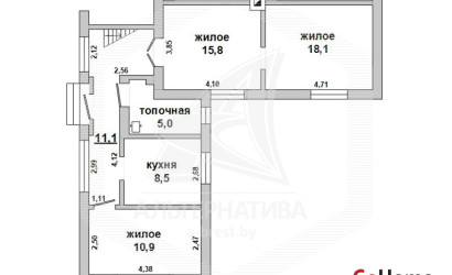 Купить 4-комнатную квартиру, Брест, Речица, пер. Комбинатовский 1-й. Фото 1