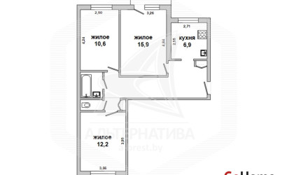 Купить 3-комнатную квартиру, Брест, Центр, ул. Кирова. Фото 1