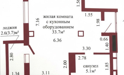 Купить 1-комнатную квартиру, Гродно, Фолюш, 22А. Фото 12