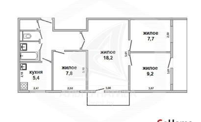 Купить 4-комнатную квартиру, Брест, Восток, пр-т Партизанский. Фото 1