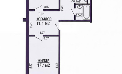Купить 2-комнатную квартиру, Минск, Лучины ул., 36 (Ленинский район). Фото 17