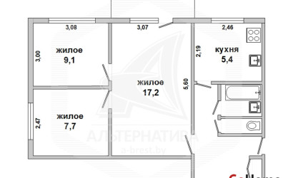 Купить 3-комнатную квартиру, Брест, Заводская, ул. Пионерская. Фото 19