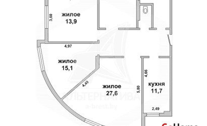 Купить 3-комнатную квартиру, Брест, Ковалево, ул. Октябрьской Революции. Фото 15