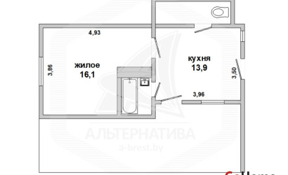 Купить 2-комнатную квартиру, Брест, Центр, ул. Леваневского. Фото 15