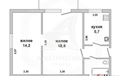 Купить 2-комнатную квартиру, Каменюки, , . Фото 6