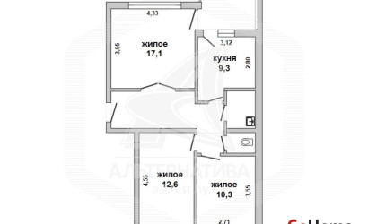 Купить 3-комнатную квартиру, Тельмы-1, , . Фото 1