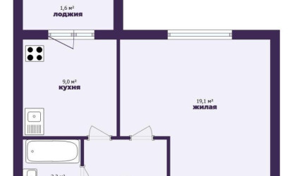 Купить 1-комнатную квартиру, Старобин, Молодежная ул., 1. Фото 14