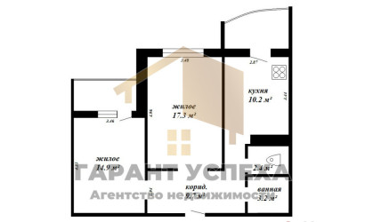 Купить 2-комнатную квартиру, Брест, ул. Рябиновая, д. . Фото 15
