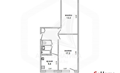 Купить 2-комнатную квартиру, Брест, Центр, ул. МОПРа. Фото 15