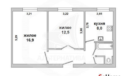 Купить 2-комнатную квартиру, Брест, Южный, ул. Защитников Отечества. Фото 9
