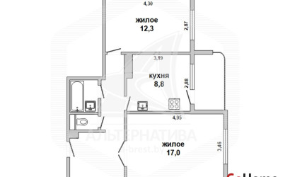 Купить 2-комнатную квартиру, Брест, Вулька, ул. Вульковская. Фото 1