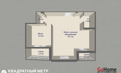 Купить 2-комнатную квартиру, Минск, тракт Игуменский, д. 13 (Ленинский район). Фото 20