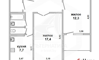 Купить 2-комнатную квартиру, Брест, Дубровка, ул. Дубровская. Фото 19