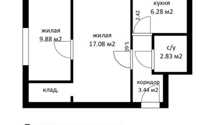 Купить 2-комнатную квартиру, Несвиж, Советская ул., 32. Фото 1