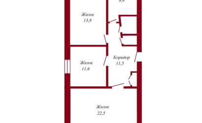 Купить 3-комнатную квартиру, Пинск, Ольховских, 10. Фото 1