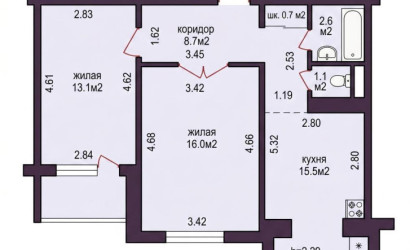 Купить 2-комнатную квартиру, Минск, Сурганова ул., 68(Советский район). Фото 19