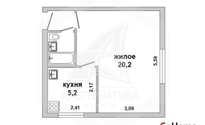 Купить 1-комнатную квартиру, Кобрин, , . Фото 7