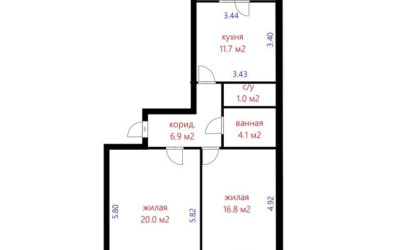 Купить 2-комнатную квартиру, Копище, Микояна ул., 1. Фото 42