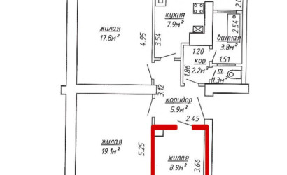 Купить 3-комнатную квартиру, Минск, Пономарева ул., 4 (Первомайский район). Фото 2