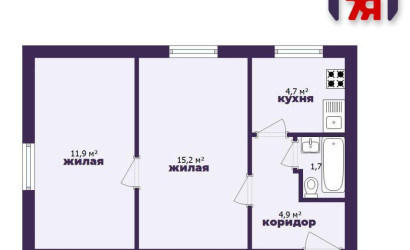 Купить 2-комнатную квартиру, Слуцк, Копыльская ул., 14. Фото 20