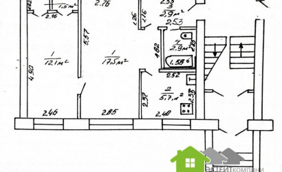 Купить 2-комнатную квартиру, Гезгалы. Фото 11