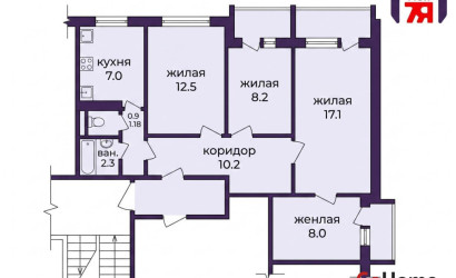 Купить 4-комнатную квартиру, Слуцк, Молодежная ул., 4. Фото 28
