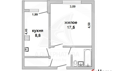 Купить 1-комнатную квартиру, Брест, Речица, ул. Задорожная. Фото 1