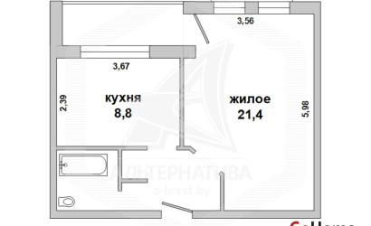 Купить 1-комнатную квартиру, Брест, Ковалево, ул. Ясеневая. Фото 7
