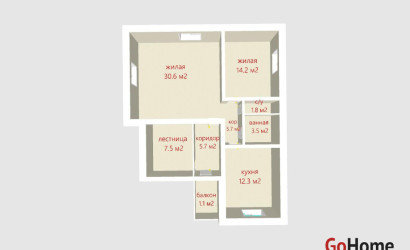 Купить 4-комнатную квартиру, Михановичи, Лошицкая ул., 10. Фото 24