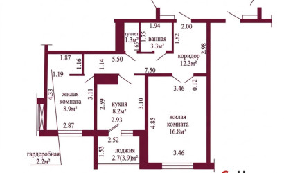 Купить 2-комнатную квартиру, Гродно, Виктора Глухова, 15. Фото 11