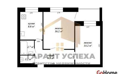 Купить 2-комнатную квартиру, Брест, пер. Сосновый. Фото 18