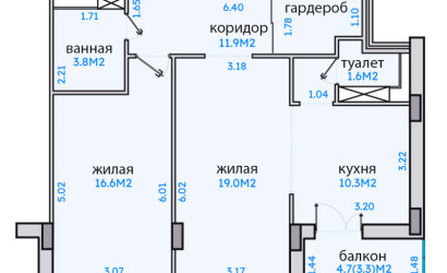 Купить 2-комнатную квартиру, Минск, Максима Горецкого, 3 (Фрунзенский район). Фото 2