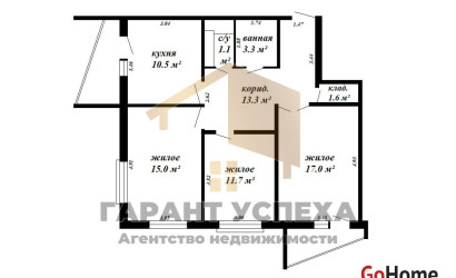 Купить 3-комнатную квартиру, Брест, Грибоедова. Фото 20