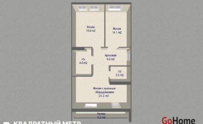 Купить 3-комнатную квартиру, Копище, Миля 4. Фото 20