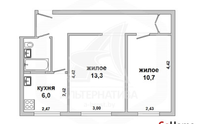 Купить 2-комнатную квартиру, Брест, Центр, б-р Космонавтов. Фото 1