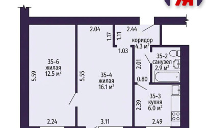 Купить 2-комнатную квартиру, Солигорск, Горького ул., 21. Фото 18