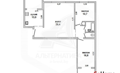 Купить 3-комнатную квартиру, Брест, Центр, ул. Кооперативная. Фото 1