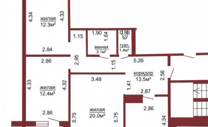 Купить 3-комнатную квартиру, Гродно, Огинского, 23. Фото 13