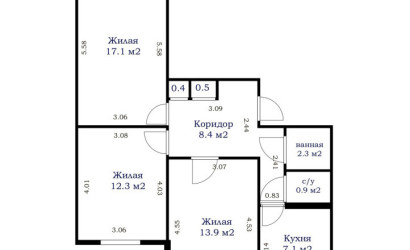 Купить 3-комнатную квартиру, Минск, ул. Алеся Бачило, д. 19 (Заводской район). Фото 17