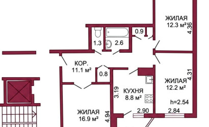 Купить 3-комнатную квартиру, Гродно, Клецкова, 12. Фото 20