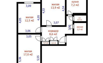Купить 3-комнатную квартиру, Минск, Нестерова ул., 86/3 (Заводской район). Фото 21
