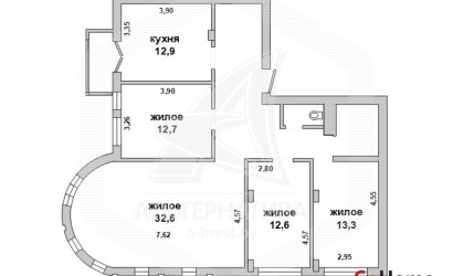 Купить 4-комнатную квартиру, Брест, Центр, ул. Зубачева. Фото 15