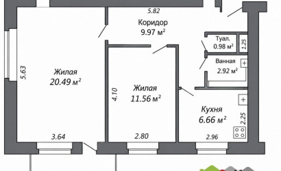 Купить 2-комнатную квартиру, Минск, Калиновского ул., 23/А (Первомайский район). Фото 12