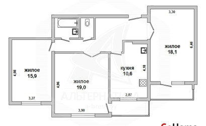 Купить 3-комнатную квартиру, Брест, Киевка, ул. Вольная. Фото 1