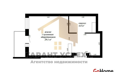Купить 1-комнатную квартиру, Брест, Варшавское шоссе. Фото 15