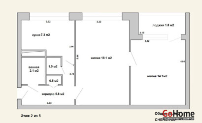 Купить 2-комнатную квартиру, Минск, Брестская ул., 74(Октябрьский район). Фото 16