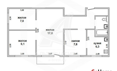 Купить 4-комнатную квартиру, Брест, Заводская, ул. Янки Купалы. Фото 17