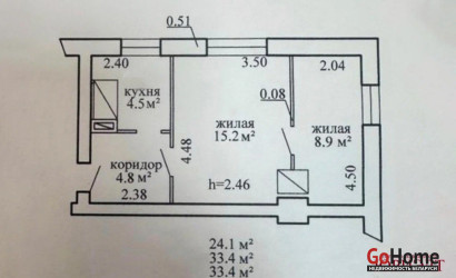 Купить 2-комнатную квартиру, Витебск, 1-я Прядильная, 58. Фото 4